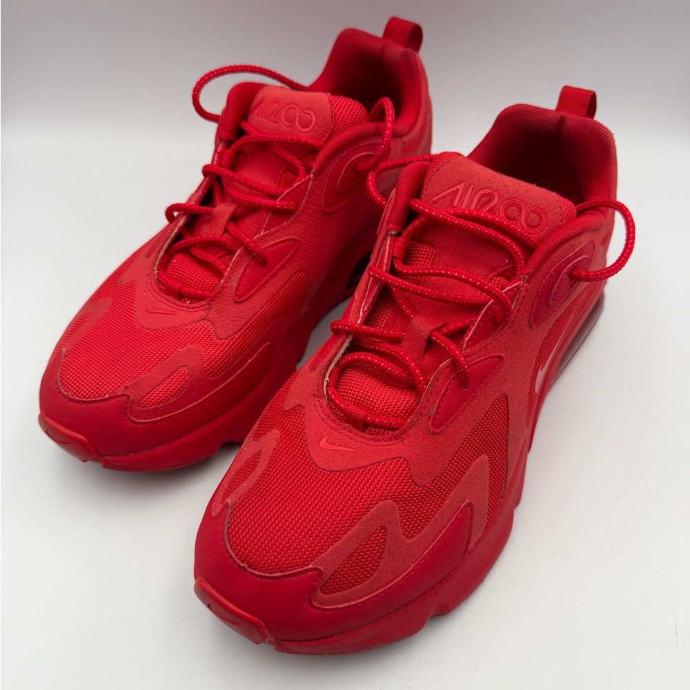 Nike Air Max 200 Triple Red Sneakers Men’s US 10 CU4878-600 - Picture 2 of 10